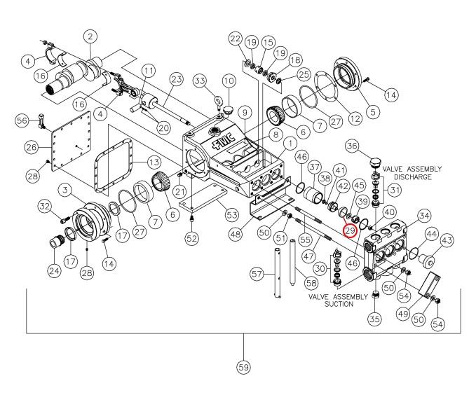 Расположение поршня на&nbsp;установке Vermeer D24[40