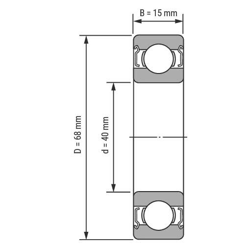 эскиз подшипника 180108